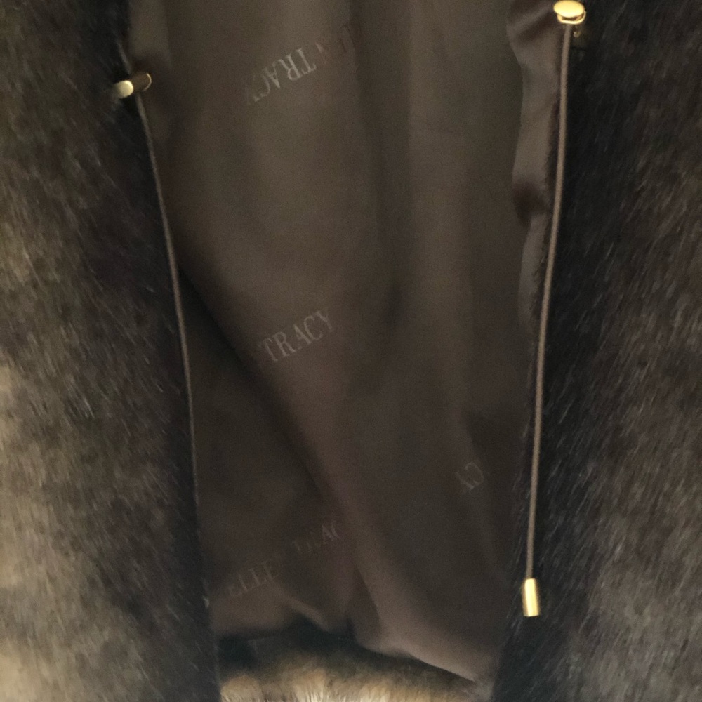 Faux mink Ellen Tracy drawstring waist jacket. - Picture 6 of 7